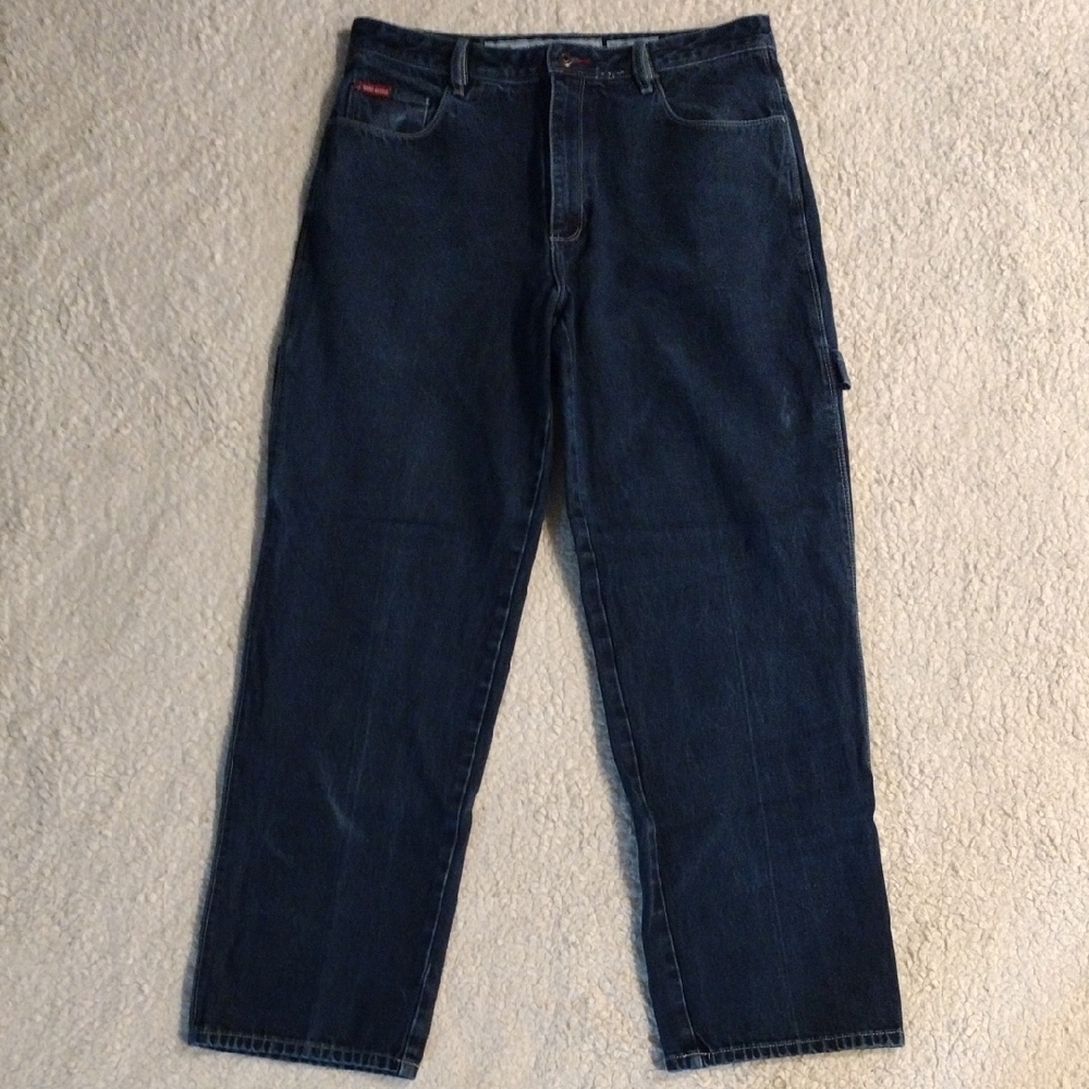 Ecko Unlimited 34x32 Carpenter Jeans Dark Blue Baggy Relaxed Straight Loose